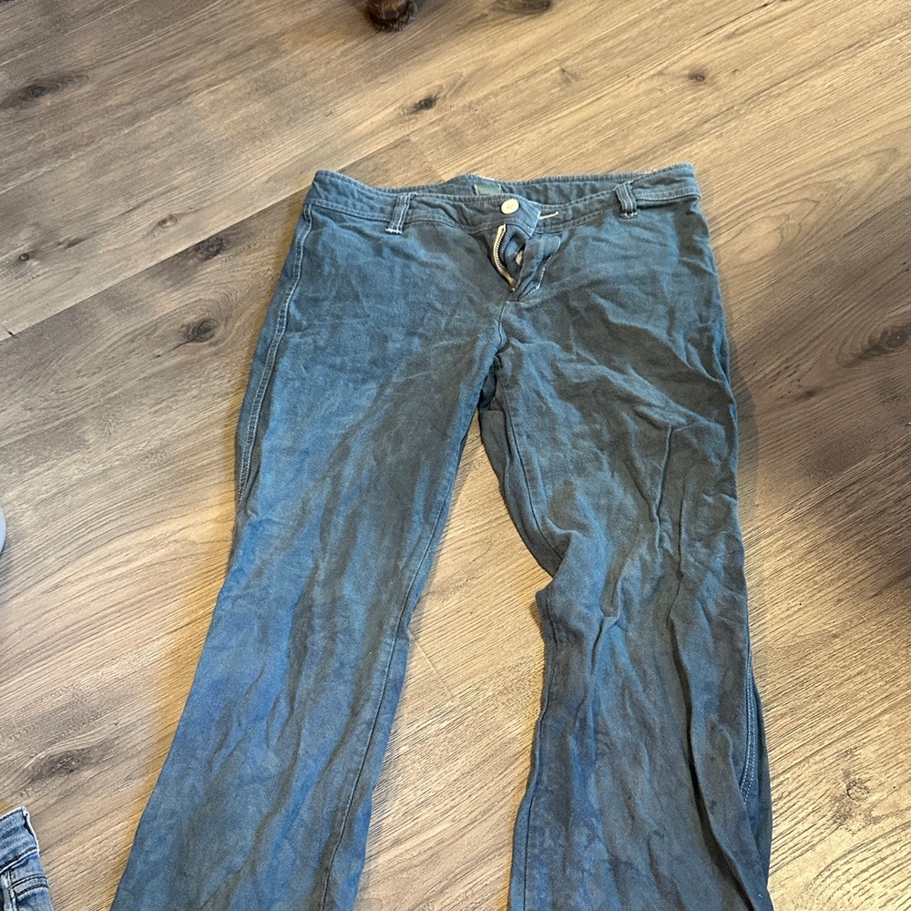 Dark Teal Wide-Leg Pants